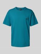 Tommy Jeans T-Shirt mit Label-Stitching in Petrol, Größe XS