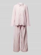 Seidensticker Pyjama mit Knopfleiste in Rosa, Größe S
