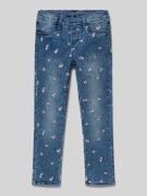s.Oliver RED LABEL Jeans mit Motiv-Stickerei in Blau, Größe 92