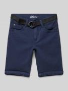 s.Oliver RED LABEL Skinny Fit Jeansshorts im 5-Pocket-Design in Marine...