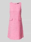 Luisa Cerano Knielanges Kleid mit Strukturmuster in Pink, Größe 38