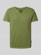 Blend T-Shirt in Melange-Optik Modell 'NOOS' in Oliv, Größe S