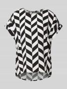 Montego Blusenshirt mit grafischem Muster in Black, Größe 36
