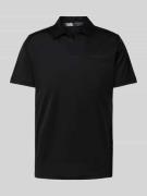 Karl Lagerfeld Regular Fit Poloshirt mit Label-Print in Black, Größe S