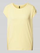 Vero Moda T-Shirt aus Lyocell-Elasthan-Mix Modell 'AVA' in Hellgelb, G...