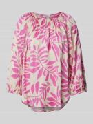Seidensticker Bluse aus Viskose mit Allover-Muster in Pink, Größe 38