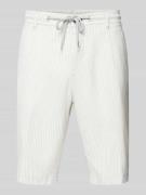 JOOP! Jeans Regular Fit Bermudas mit Bindegürtel Modell 'RUBY' in Silb...
