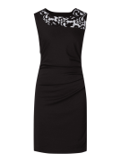Kaffe Kleid mit Drapierung und gelegten Falten in Black, Größe M