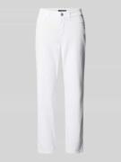 Marc Cain Slim Fit Hose in unifarbenem Design Modell 'SILEA' in Weiss,...