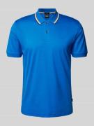 BOSS Slim Fit Poloshirt mit kurzer Knopfleiste in Hellblau, Größe M