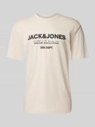 Jack & Jones T-Shirt mit Label-Print Modell 'GALE' in Offwhite, Größe ...
