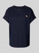 Tom Tailor T-Shirt mit Label-Stitching in Marine, Größe XS