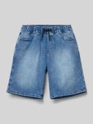 s.Oliver RED LABEL Relaxed Fit Jeansshorts im Used-Look in Blau, Größe...