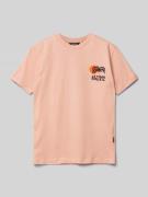 CARS JEANS T-Shirt mit Rundhalsausschnitt Modell 'Drayco' in Apricot, ...