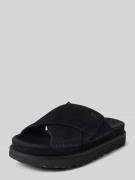 UGG Slides aus Leder Modell 'GOLDENSTAR' in Black, Größe 37