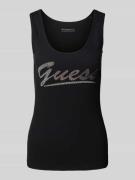 Guess Tanktop mit Strasssteinbesatz in Black, Größe XS