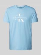 Calvin Klein Jeans T-Shirt mit Logo-Print in Hellblau, Größe S