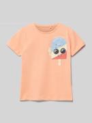 Name It T-Shirt mit Motiv-Print in Apricot, Größe 98
