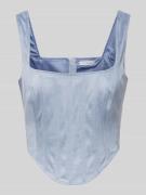 Guess Crop Top mit Karree-Ausschnitt Modell 'ORIOLA' in Jeansblau, Grö...