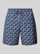 Lyle & Scott Shorts mit floralem Muster in Dunkelblau, Größe S