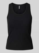 Pieces Tanktop in Ripp-Optik Modell 'ANABI' in Black, Größe L