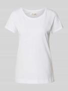 MOS MOSH T-Shirt mit U-Ausschnitt Modell 'Arden' in Weiss, Größe XS