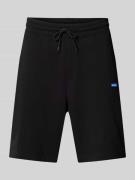 Hugo Blue Regular Fit Sweatshorts mit Label-Patch Modell 'Nasensio' in...