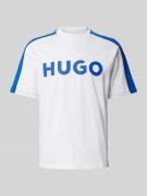 Hugo Blue T-Shirt mit Logo-Print in Weiss, Größe L