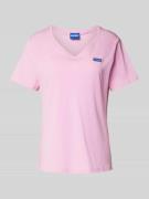Hugo Blue T-Shirt mit Label-Stitching Modell 'Classic' in Pink, Größe ...