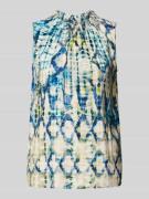 Emily Van den Bergh Blusentop im Batik-Look in Blau, Größe 40