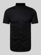 Desoto Business-Hemd mit Button-Down-Kragen in Black, Größe S