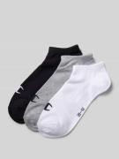 CHAMPION Sneakersocken mit Label-Print im 3er-Pack in Mittelgrau Melan...