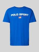 Polo Sport T-Shirt mit Label-Print in Royal, Größe S