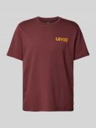 Levi's® T-Shirt mit Logo-Print in Bordeaux, Größe XS