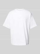Lacoste T-Shirt in unifarbenem Design in Weiss, Größe S