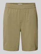 Casual Friday Shorts mit elastischem Bund Modell 'Samos' in Khaki, Grö...