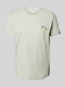 Jake*s Casual T-Shirt mit Statement-Stitching in Mint, Größe XS