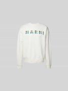 Marni Sweatshirt mit Label-Print in Weiss, Größe 48