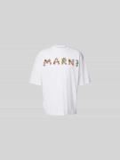 Marni T-Shirt mit Label-Print in Weiss, Größe 54