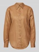 BOSS Orange Bluse mit aufgesetzter Brusttasche Modell 'Bostik' in Cogn...