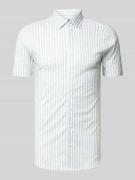 Desoto Slim Fit Business-Hemd in Melange-Optik in Gruen, Größe S