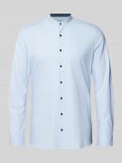 OLYMP No. Six Super Slim Business-Hemd mit Maokragen in Bleu, Größe 37