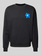 Hugo Blue Sweatshirt mit Motiv-Print Modell 'Needvell' in Black, Größe...