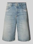 REVIEW Jeansshorts im Used-Look mit Eingrifftaschen in Blau, Größe M