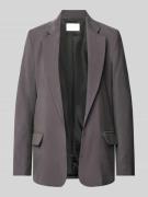 Jake*s Collection Blazer in unifarbenem Design mit Pattentaschen in Du...