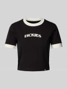 Dickies Cropped T-Shirt mit Label-Print in Black, Größe M