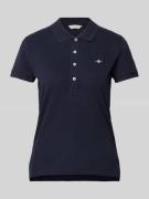 Gant Slim Fit Poloshirt mit Label-Stitching in Marine, Größe S