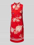 s.Oliver BLACK LABEL Knielanges Kleid mit Allover-Print in Rot, Größe ...