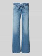 Cambio Wide Leg Jeans mit Bindegürtel Modell 'TESS' in Blau, Größe 42
