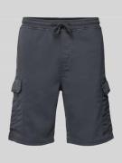 MCNEAL Shorts in unifarbenem Design mit elastischem Bund in Dunkelgrau...